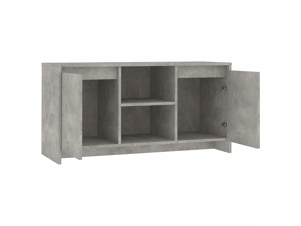Meuble TV Gris béton 102x37,5x52,5 cm Aggloméré BE41922