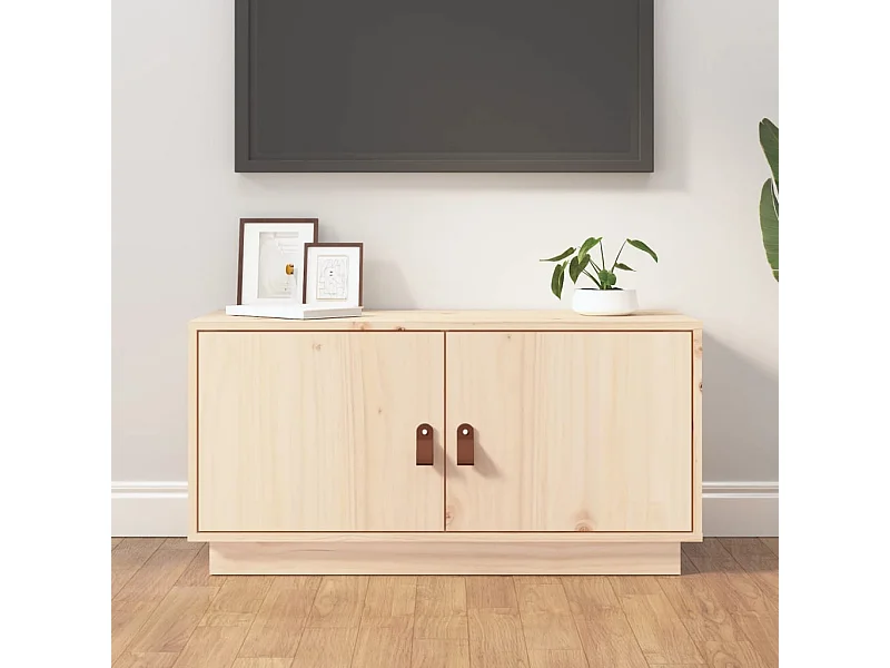 Mobile Porta TV | Armadietto TV 80x34x40 cm in Legno Massello di Pino