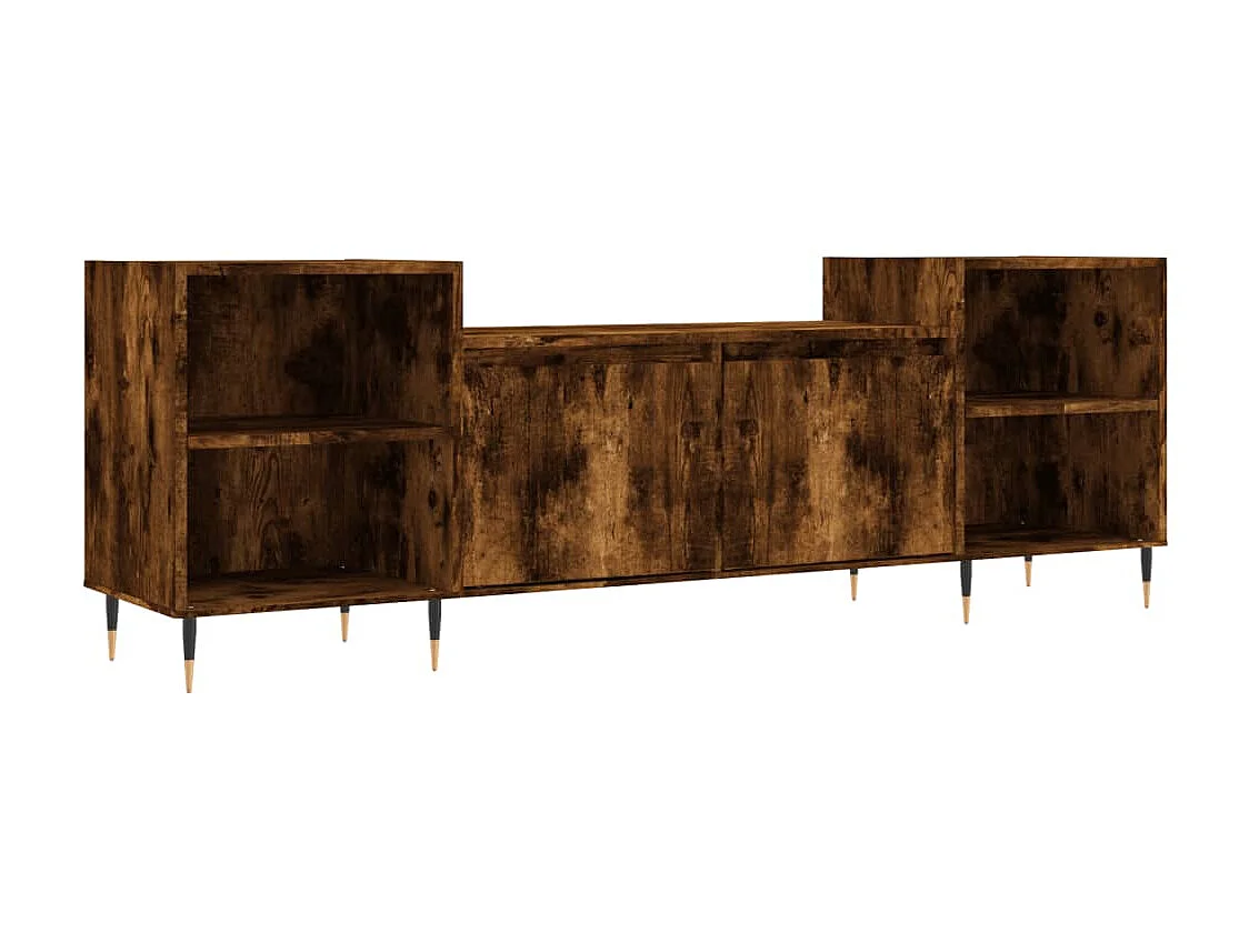 Mueble para TV madera contrachapada roble ahumado 160x35x55 cm ES32277