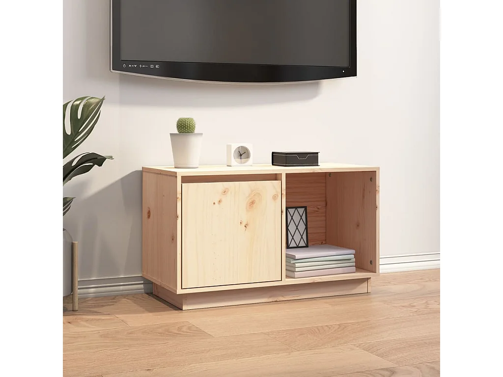 Meuble TV 74x35x44 cm Bois de pin massif BE53549