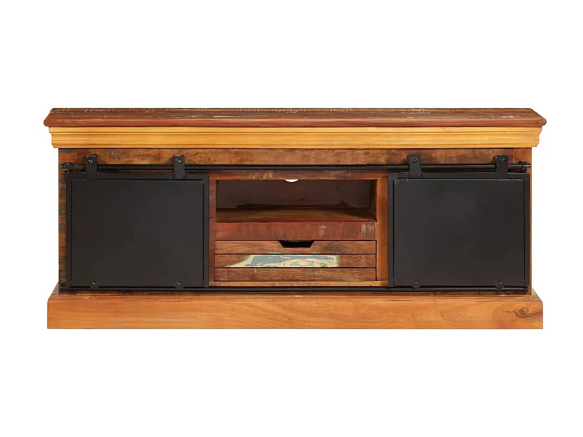 Meuble TV 110 x 30 x 45 cm Bois de récupération massif BE96219
