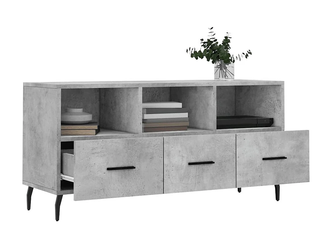 TV-Schrank,TV-Möbel Betongrau 102x36x50 cm Holzwerkstoff -gkd746071
