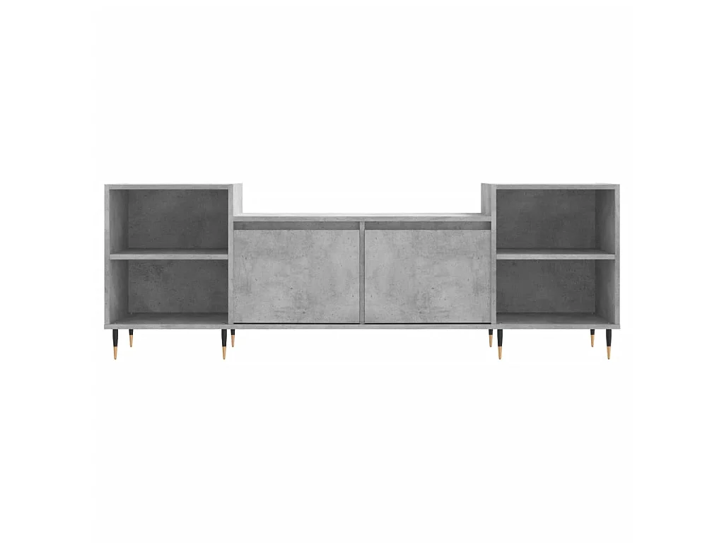 Meuble TV Gris béton 160x35x55 cm Bois d'ingénierie BE5380