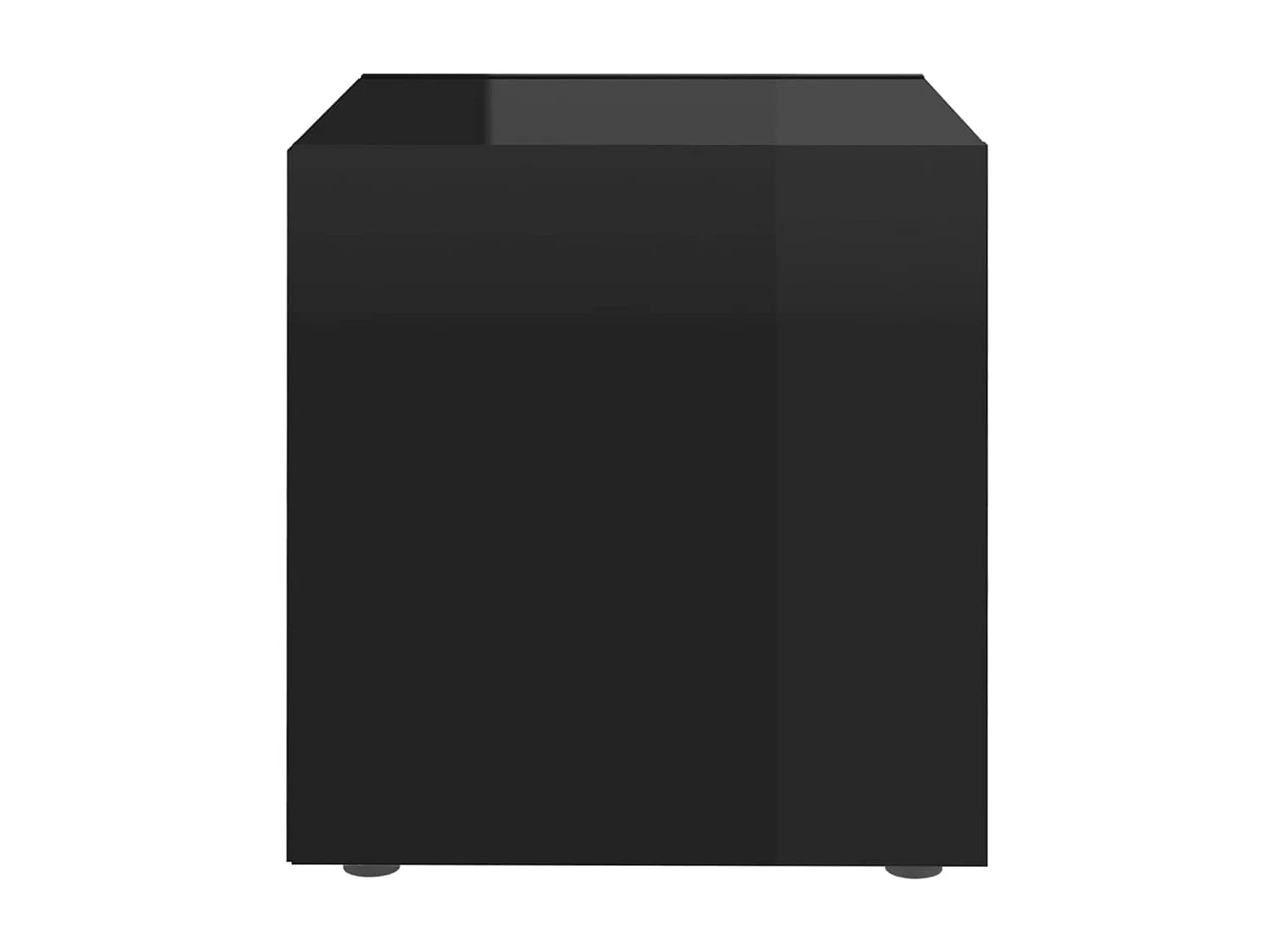 Mobili Porta TV | Armadietti TV 4pz Nero Lucido 37x35x37 cm Legno Multistrato