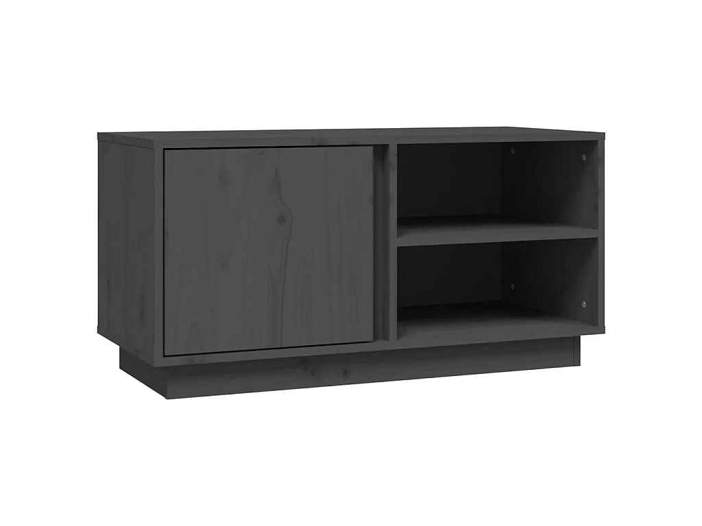 TV-Schrank,TV-Möbel Grau 80x35x40,5 cm Massivholz Kiefer -gkd761470