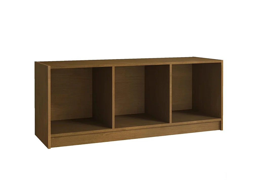 Meuble TV Marron miel 104x33x41 cm Bois de pin massif BE38009