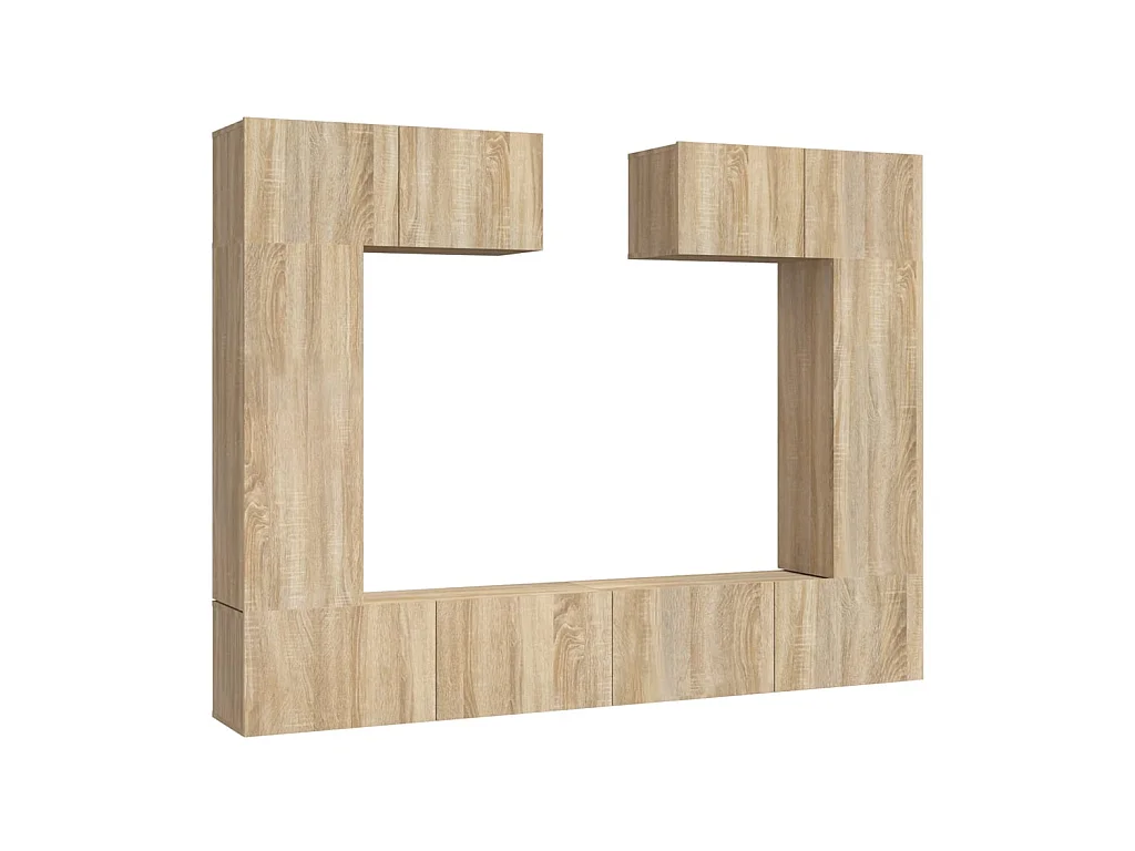 Ensemble de meubles TV 6 pcs Chêne sonoma Bois d'ingénierie BE50583