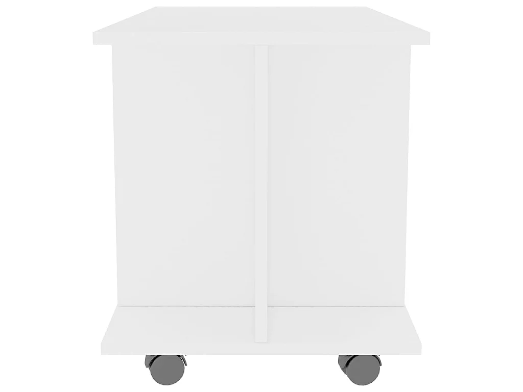Mueble de TV con ruedas madera de ingeniería blanco 80x40x45 cm ES98365