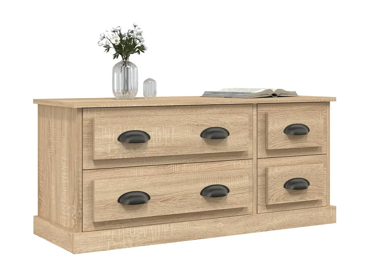 TV-Schrank,TV-Möbel Sonoma-Eiche 100x35,5x45 cm Holzwerkstoff -gkd951226