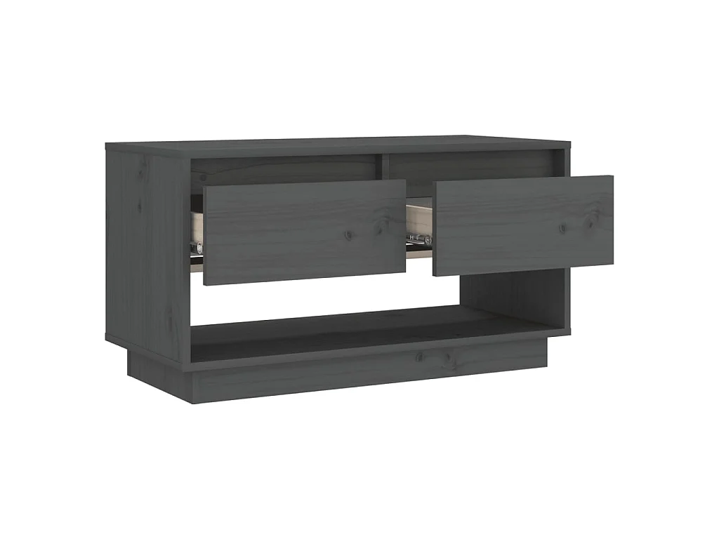 TV-Schrank,TV-Möbel Grau 74x34x40 cm Massivholz Kiefer -gkd998998