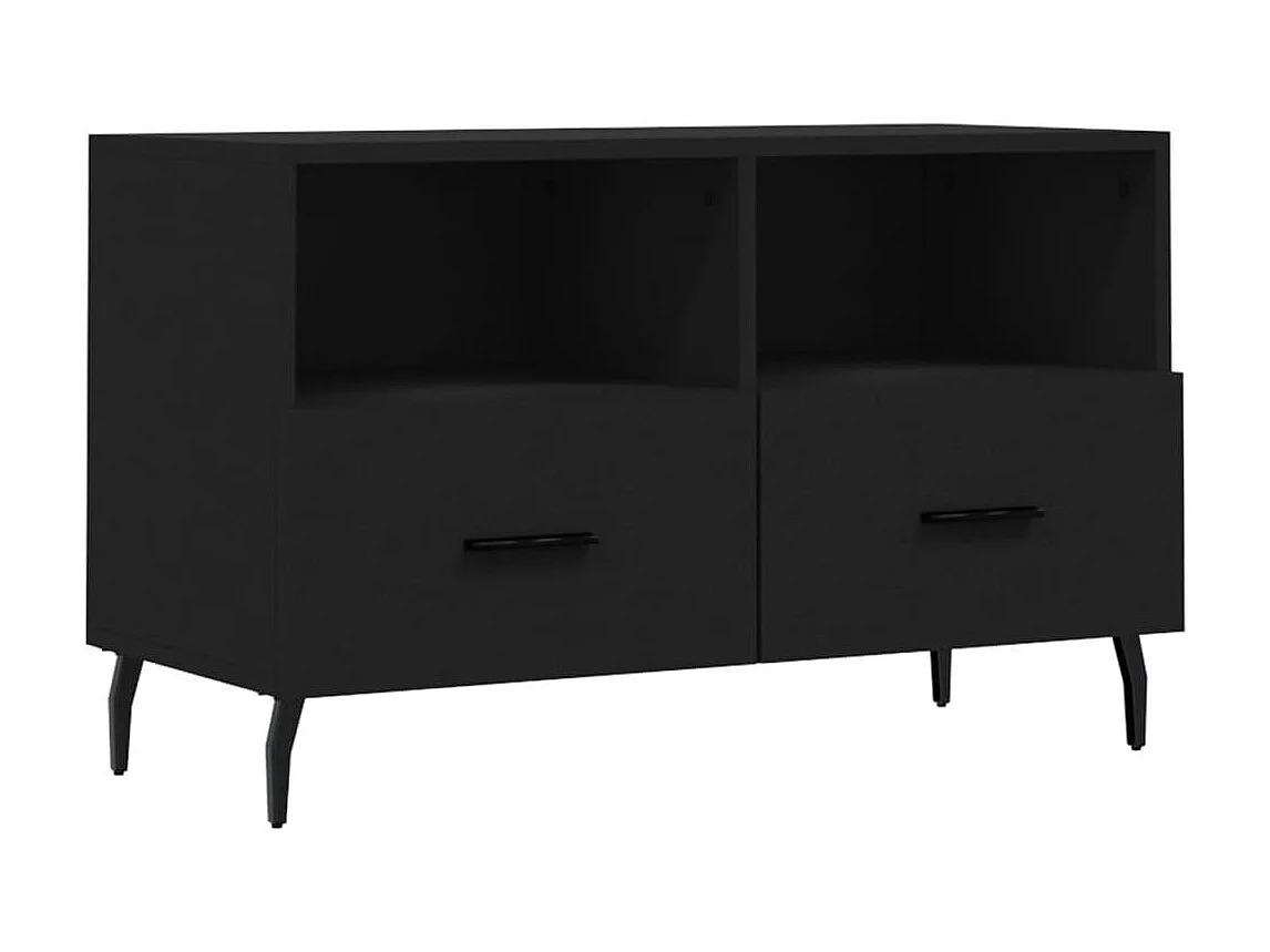 TV-Schrank,TV-Möbel Schwarz 80x36x50 cm Holzwerkstoff -gkd724618