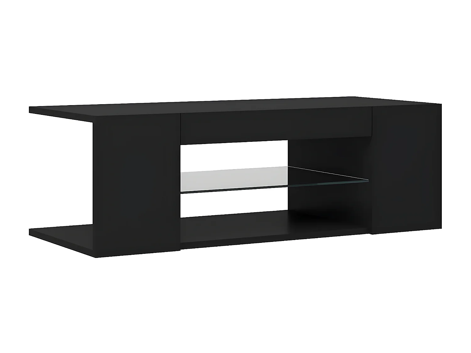Mobile Porta TV | Armadietto TV con Luci LED Nero 90x39x30 cm