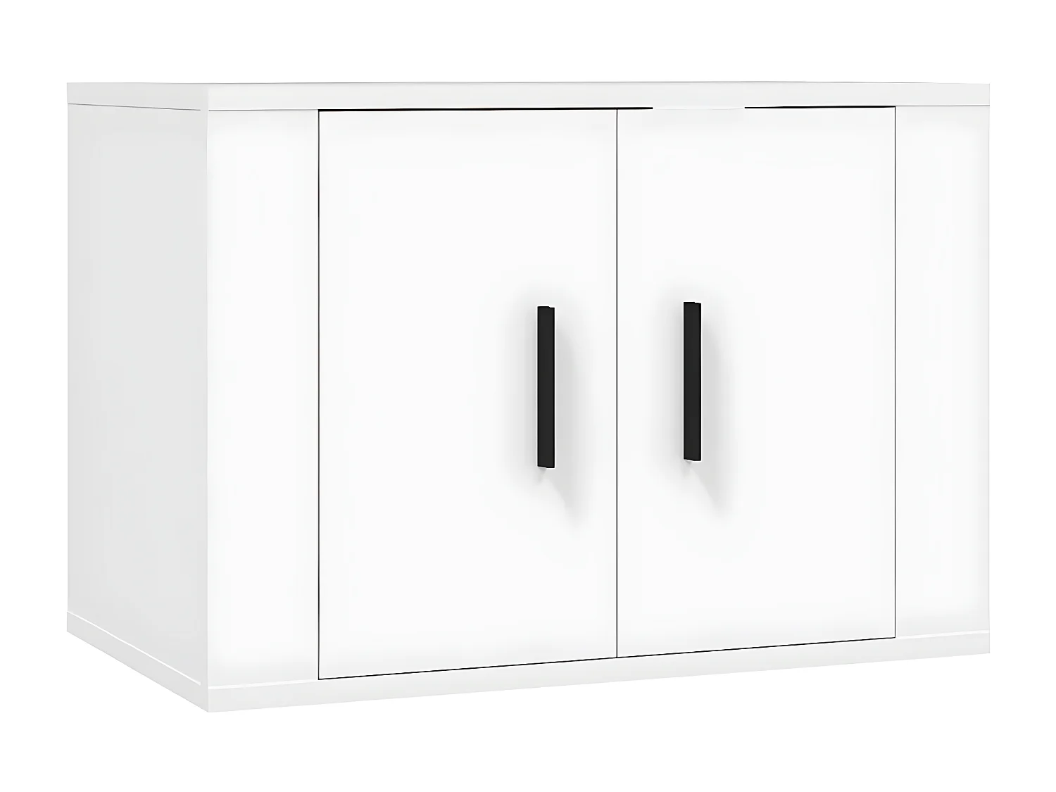 Conjunto móveis de TV 3 pcs madeira processada branco PT565647