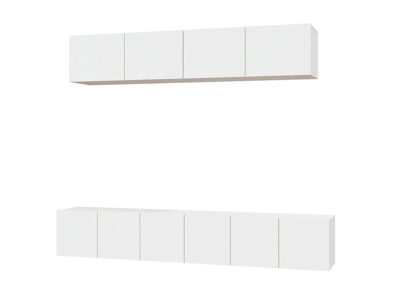 5-tlg. TV-Schrank-Set,TV-Möbel Weiß Holzwerkstoff -gkd954163