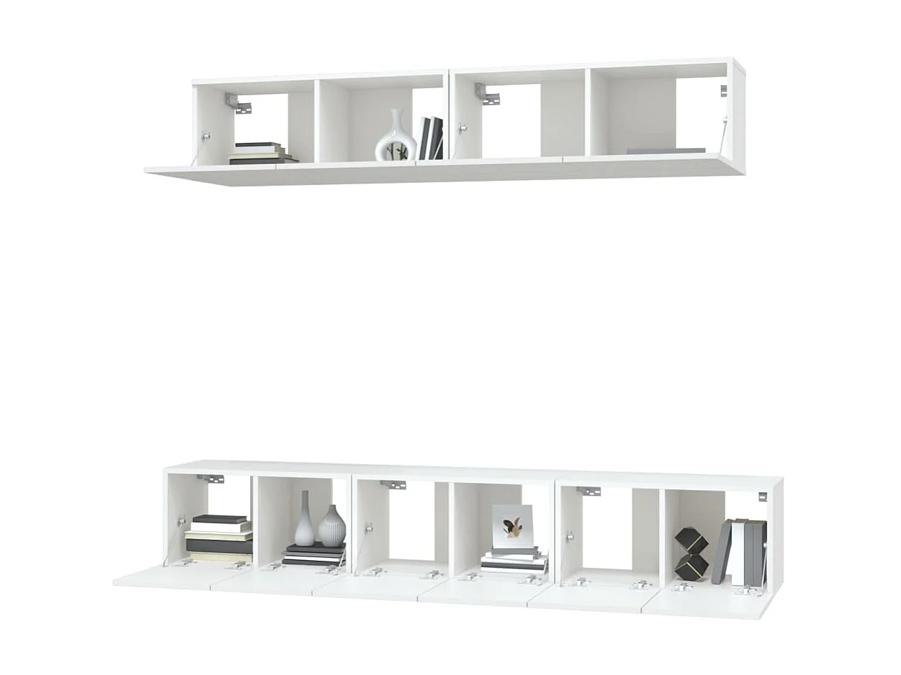 5-tlg. TV-Schrank-Set,TV-Möbel Weiß Holzwerkstoff -gkd954163