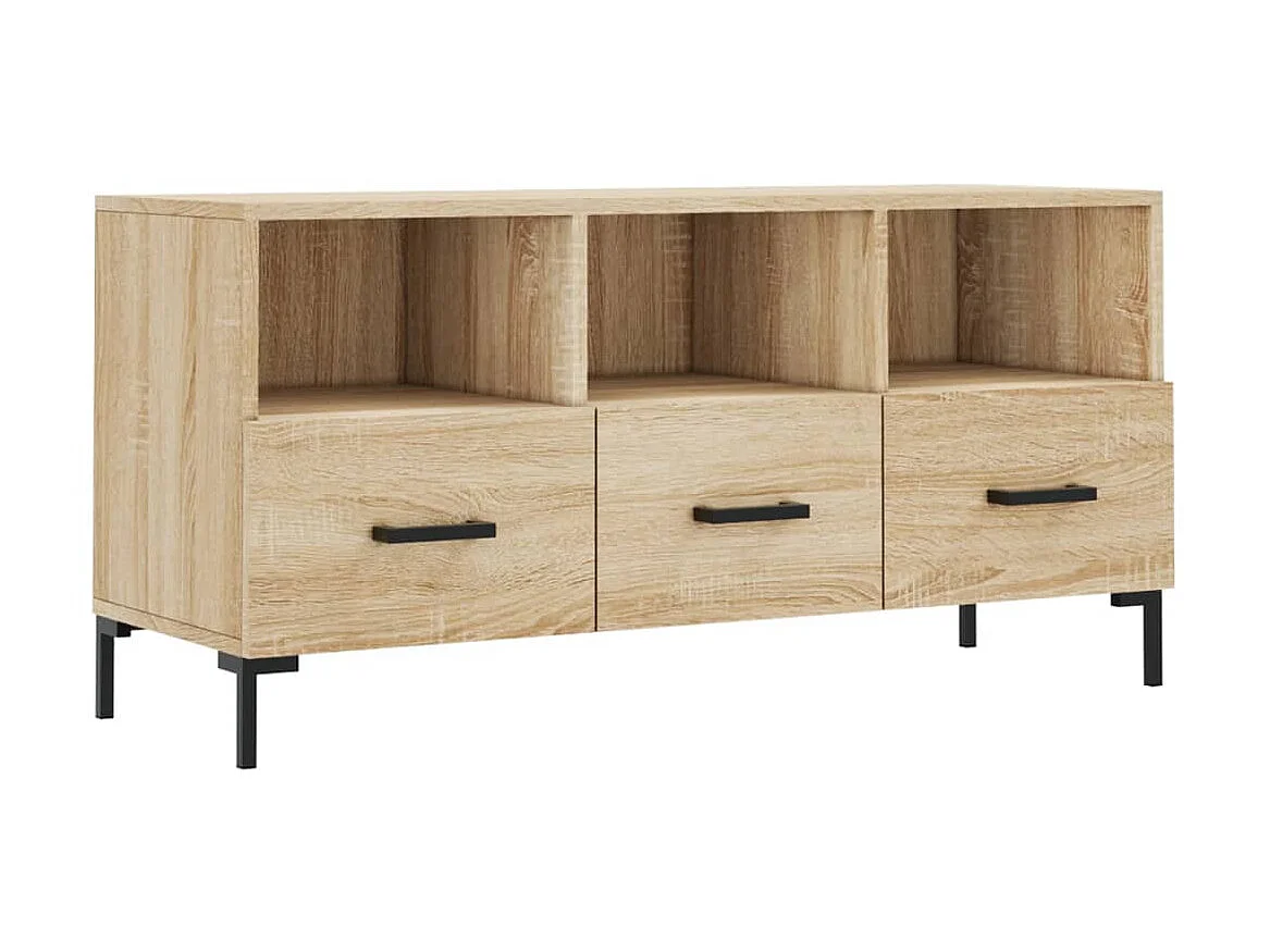 Meuble TV chêne sonoma 102x36x50 cm bois d'ingénierie BE71501