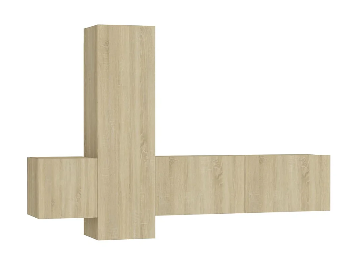 Juego de Muebles para TV 3 piezas roble Sonoma ES73672