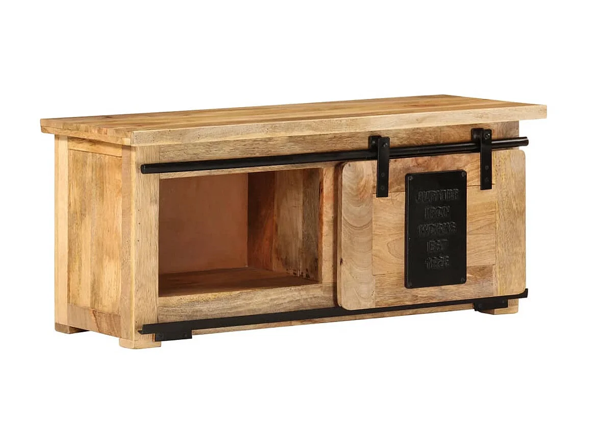 Meuble TV 90x35x40 cm Bois massif de manguier BE43779