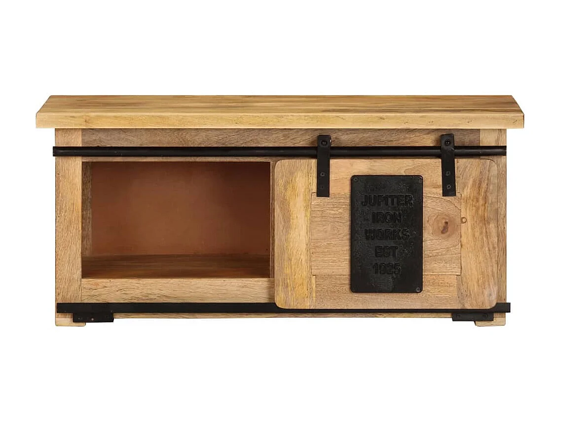 Meuble TV 90x35x40 cm Bois massif de manguier BE43779