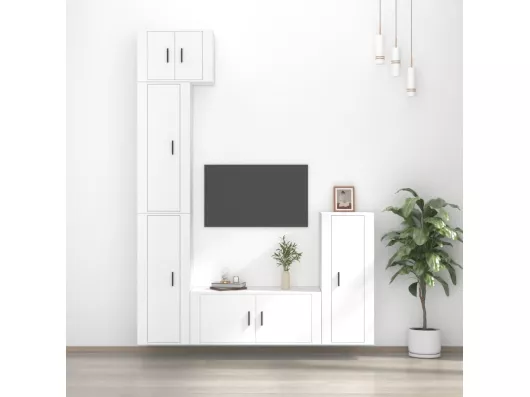 Kauf Unique 5-tlg. TV-Schrank-Set,TV-Möbel Weiß Holzwerkstoff -gkd303854