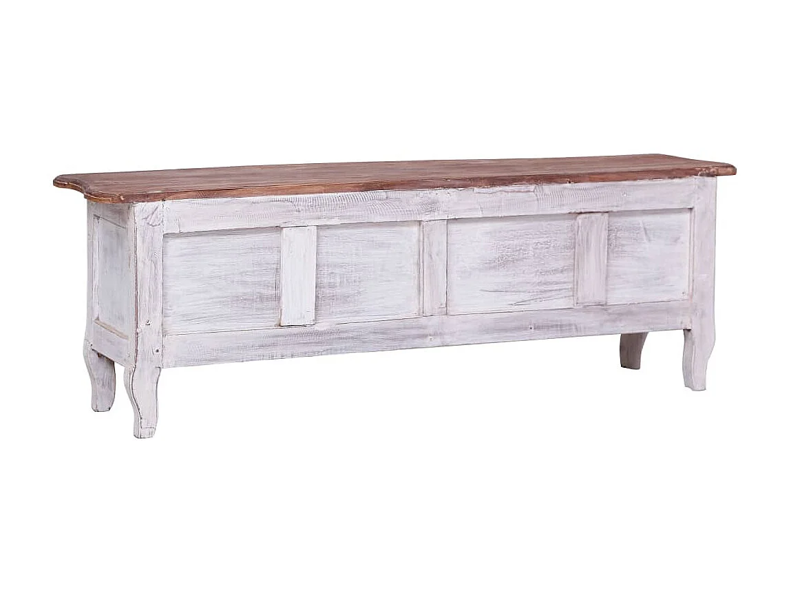 Tv-meubel 120x30x40 cm massief gerecycled hout wit NL714586