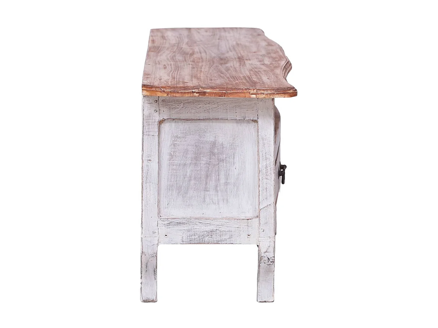 Tv-meubel 120x30x40 cm massief gerecycled hout wit NL714586