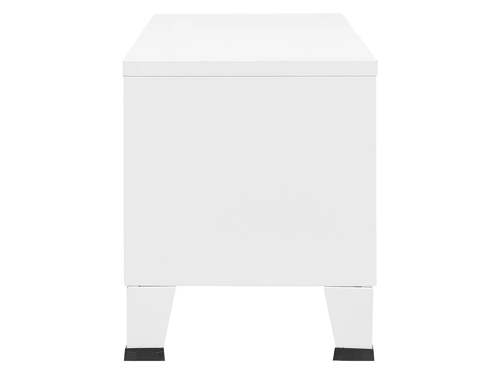 TV-Schrank,TV-Möbel Industrie-Stil Weiß 105x35x42 cm Metall -gkd637756