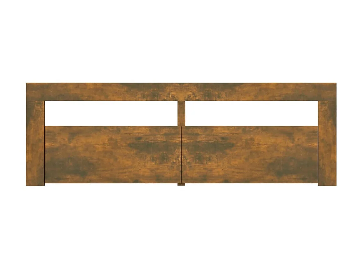 Meuble TV avec lumières LED Chêne fumé 120x35x40 cm BE29022