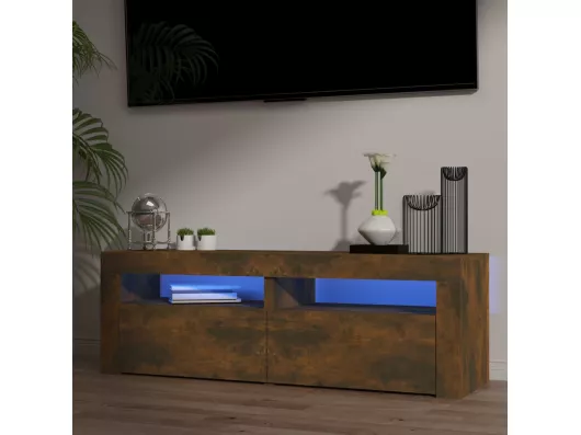 Kauf Unique TV-Schrank,TV-Möbel mit LED-Leuchten Räuchereiche 120x35x40 cm -gkd404621