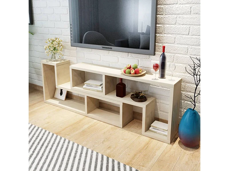 Mobile Porta TV | Armadietto TV Doppio a L Colore Rovere