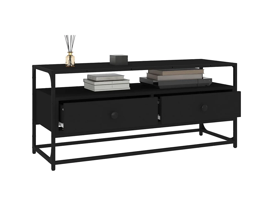 TV-Schrank,TV-Möbel Schwarz 100x35x45 cm Holzwerkstoff -gkd751529