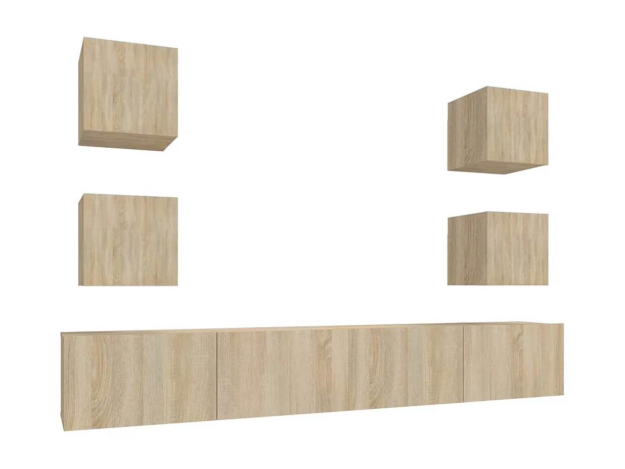 Set di Mobili Porta TV | Armadietti TV 6 pz Rovere Sonoma in Legno Multistrato