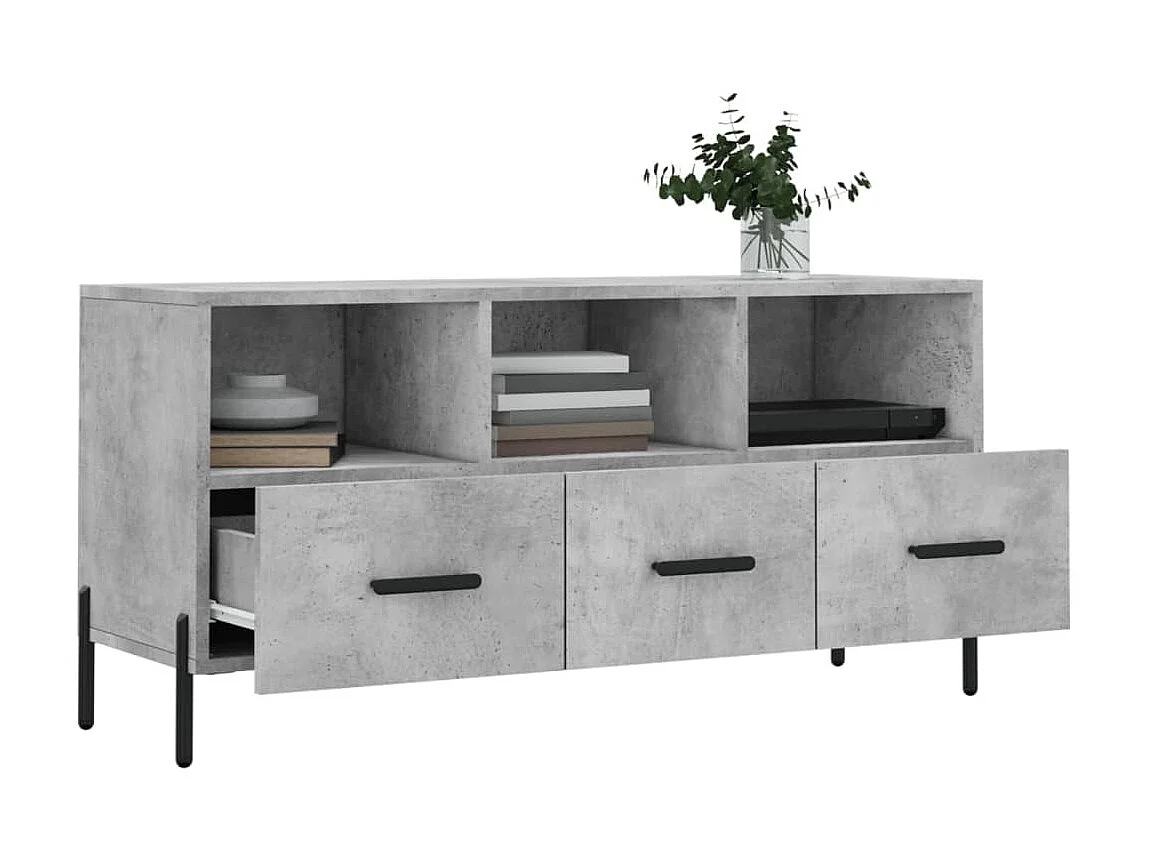 TV-Schrank,TV-Möbel Betongrau 102x36x50 cm Holzwerkstoff -gkd239300