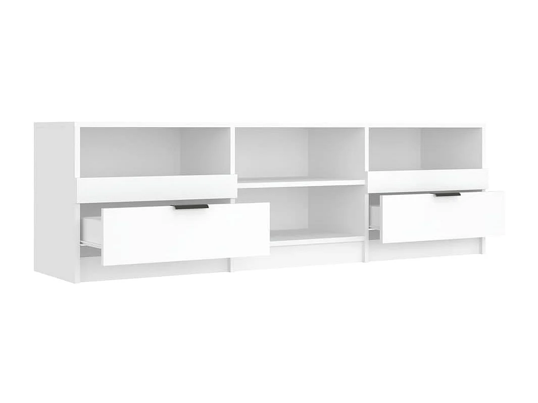 Meuble TV Blanc 150x33,5x45 cm Bois d'ingénierie BE43606