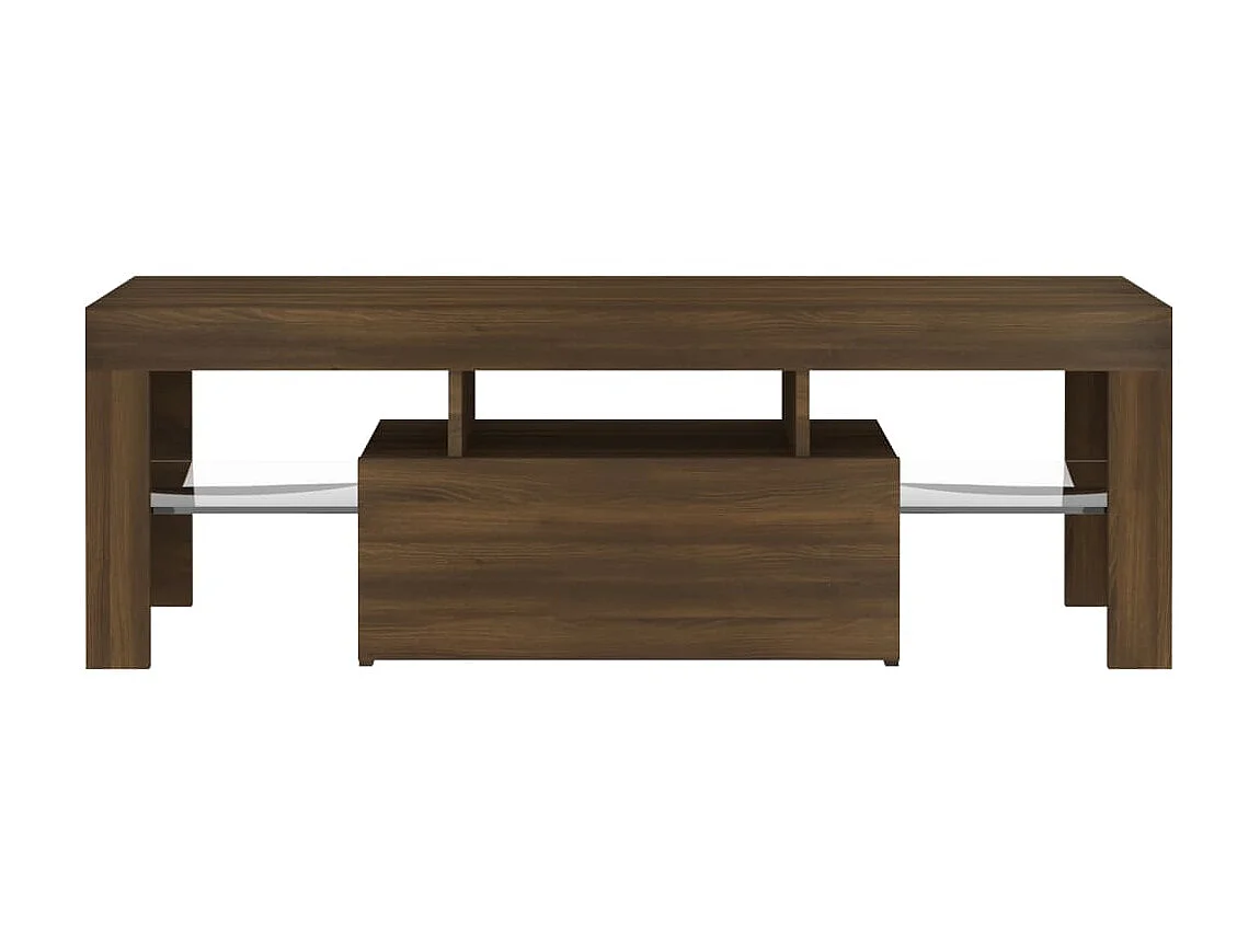 Tv-meubel met LED-verlichting 120x35x40 cm bruin eikenkleur NL13778