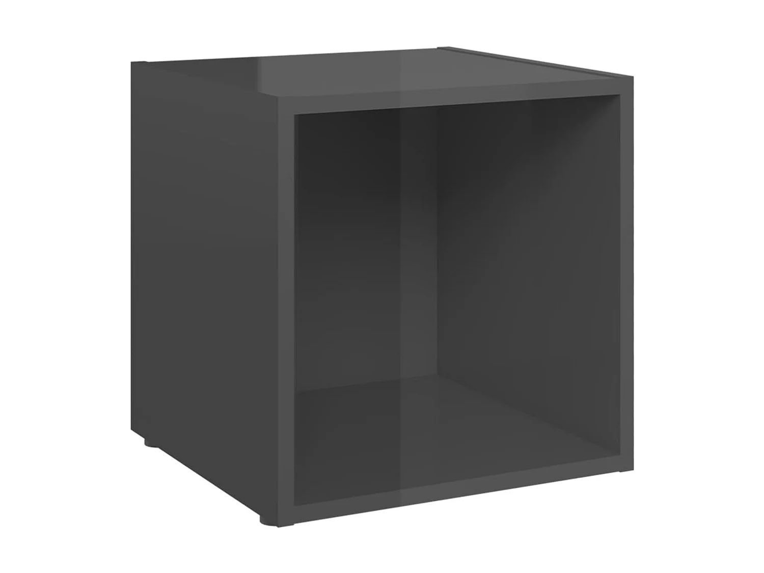 4 Stk.TV-Schränke,TV-Möbel Hochglanz-Grau 37x35x37 cm Holzwerkstoff -gkd593478