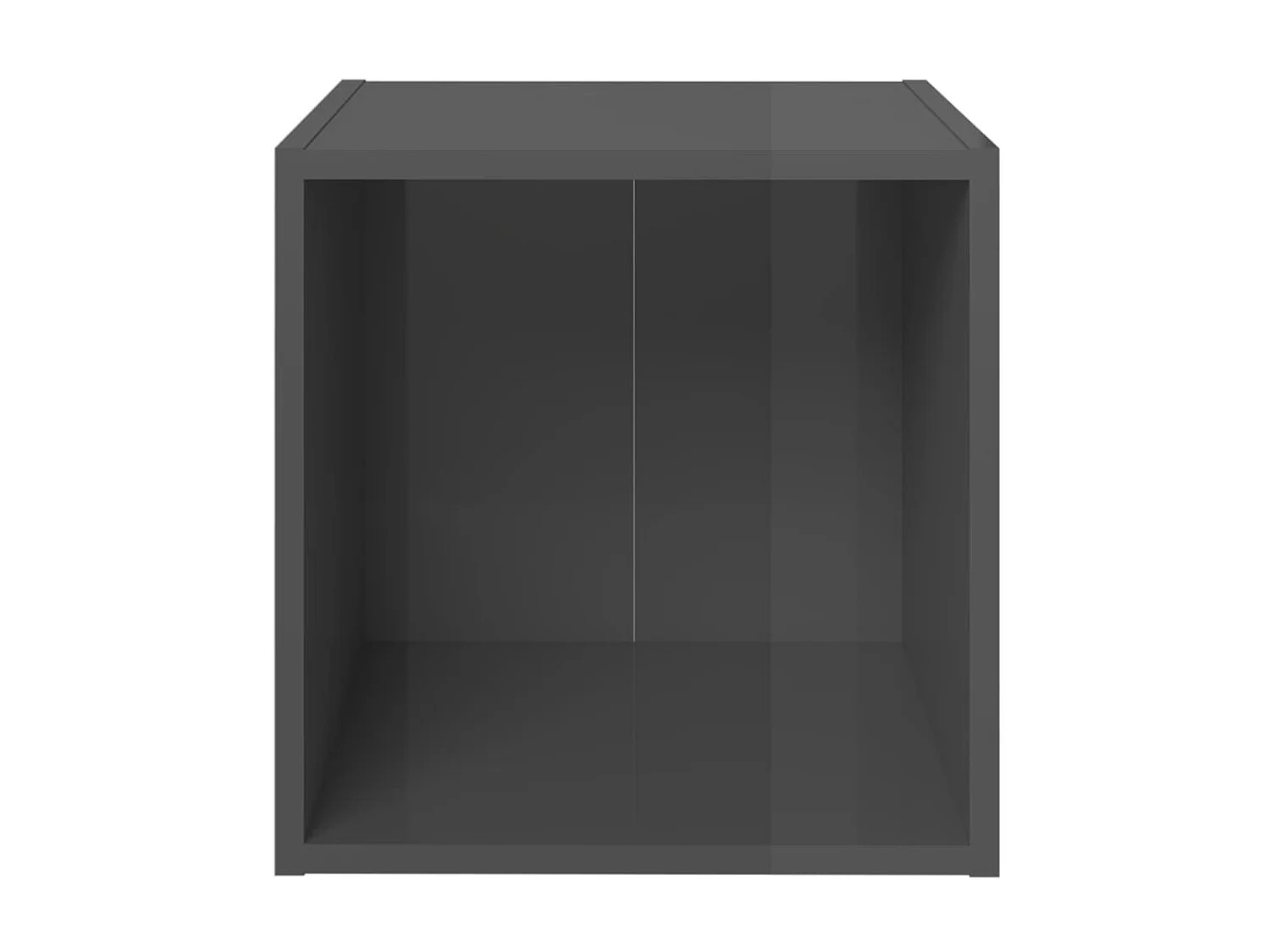 4 Stk.TV-Schränke,TV-Möbel Hochglanz-Grau 37x35x37 cm Holzwerkstoff -gkd593478