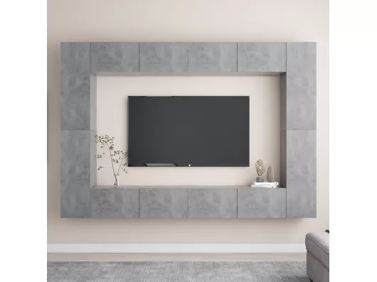 Kauf Unique 8-tlg. TV-Schrank-Set,TV-Möbel Betongrau Holzwerkstoff -gkd246016