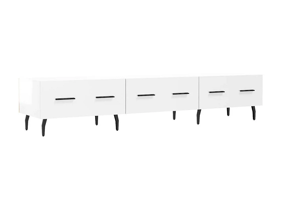 TV-Schrank,TV-Möbel Hochglanz-Weiß 150x36x30 cm Holzwerkstoff -gkd682557