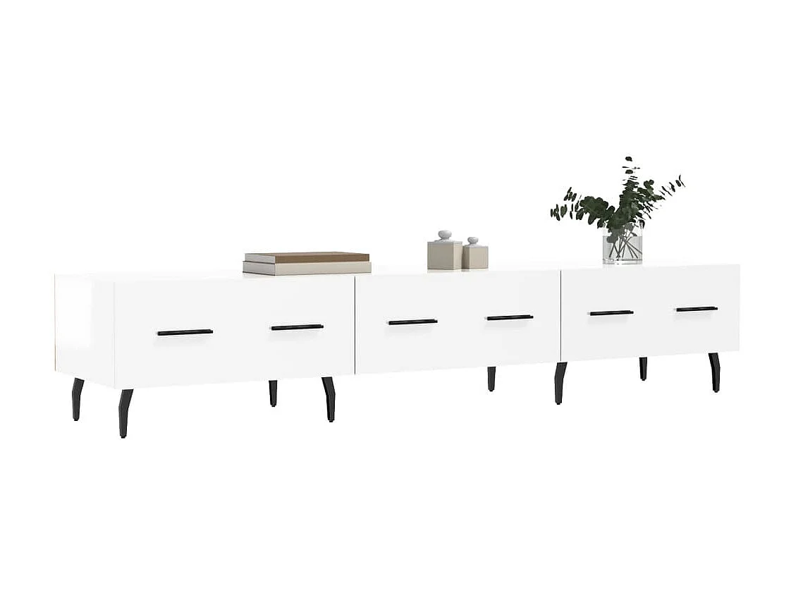 TV-Schrank,TV-Möbel Hochglanz-Weiß 150x36x30 cm Holzwerkstoff -gkd682557