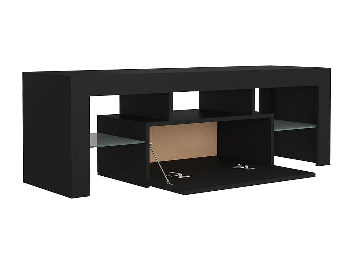 Meuble TV avec lumières LED noir 120x35x40 cm BE36185