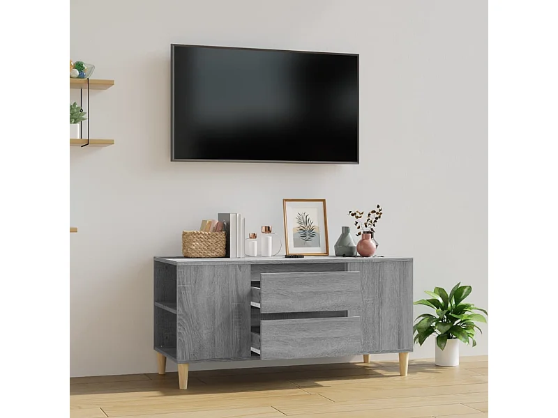 TV-Schrank,TV-Möbel Grau Sonoma 102x44,5x50 cm Holzwerkstoff -gkd372453