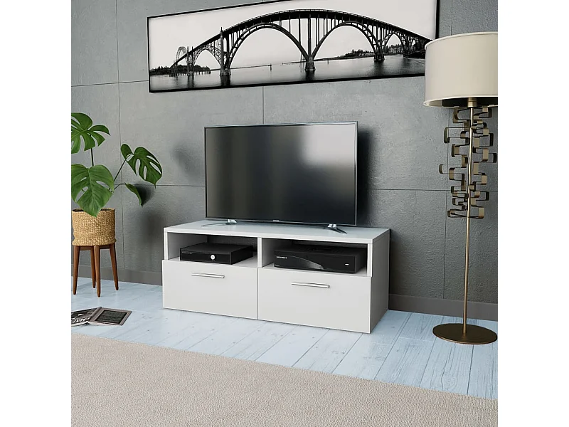 Móvel de TV em aglomerado 95x35x36 cm branco PT333073