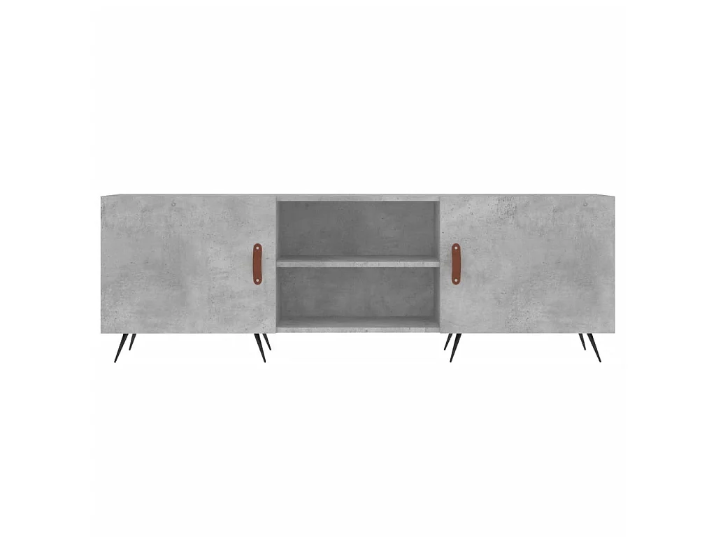 Meuble TV BEis béton 150x30x50 cm bois d'ingénierie BE40554