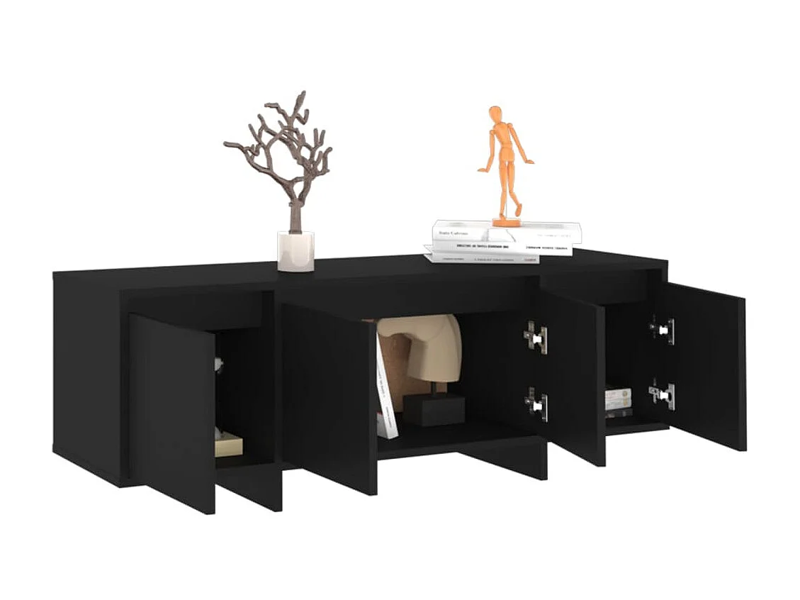 Meuble TV Noir 120x30x40,5 cm Aggloméré BE59994