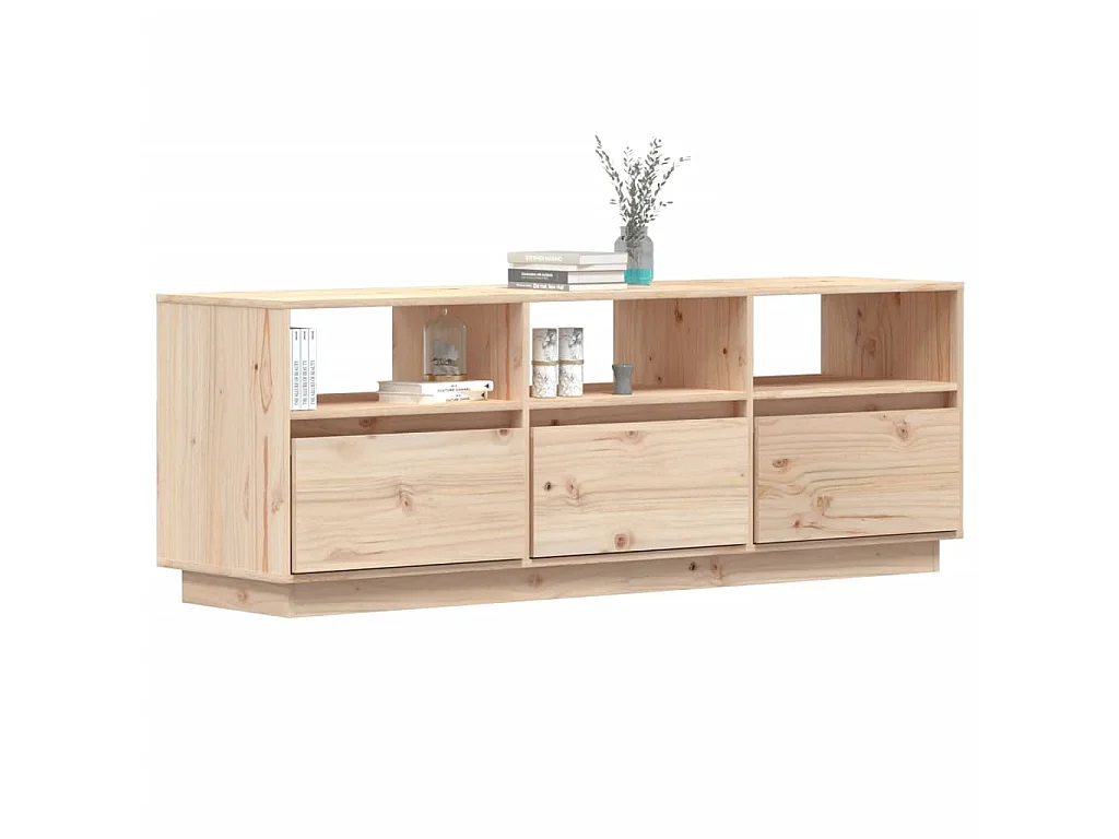 Meuble TV 140x37x50 cm Bois de pin massif BE40522