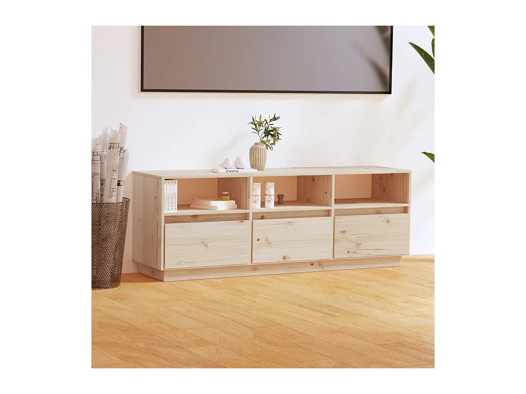 TV-Schrank,TV-Möbel 140x37x50 cm Massivholz Kiefer -gkd673690