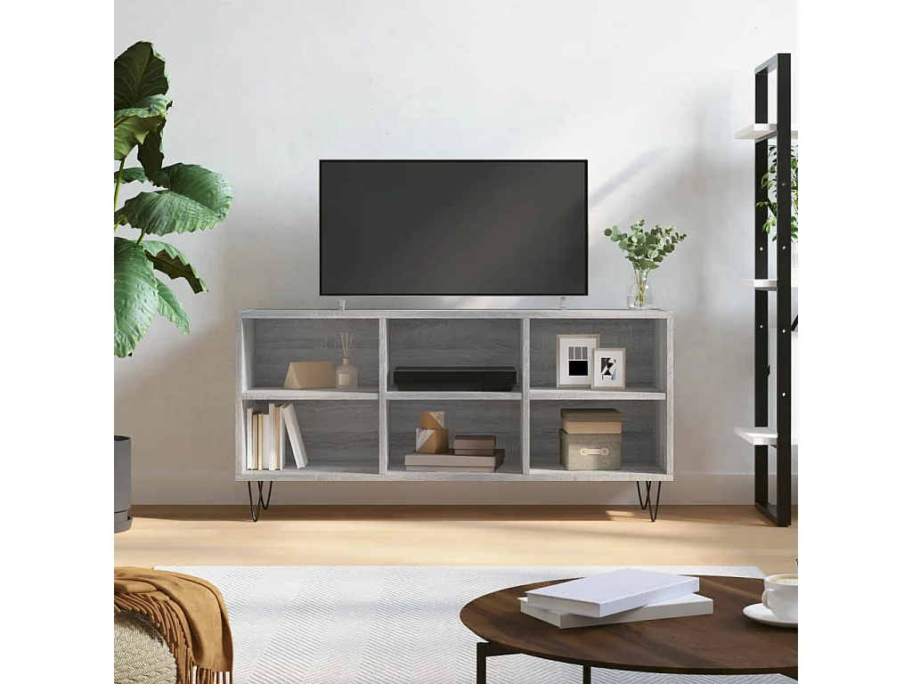 TV-Schrank,TV-Möbel Grau Sonoma 103,5x30x50 cm Holzwerkstoff -gkd521336