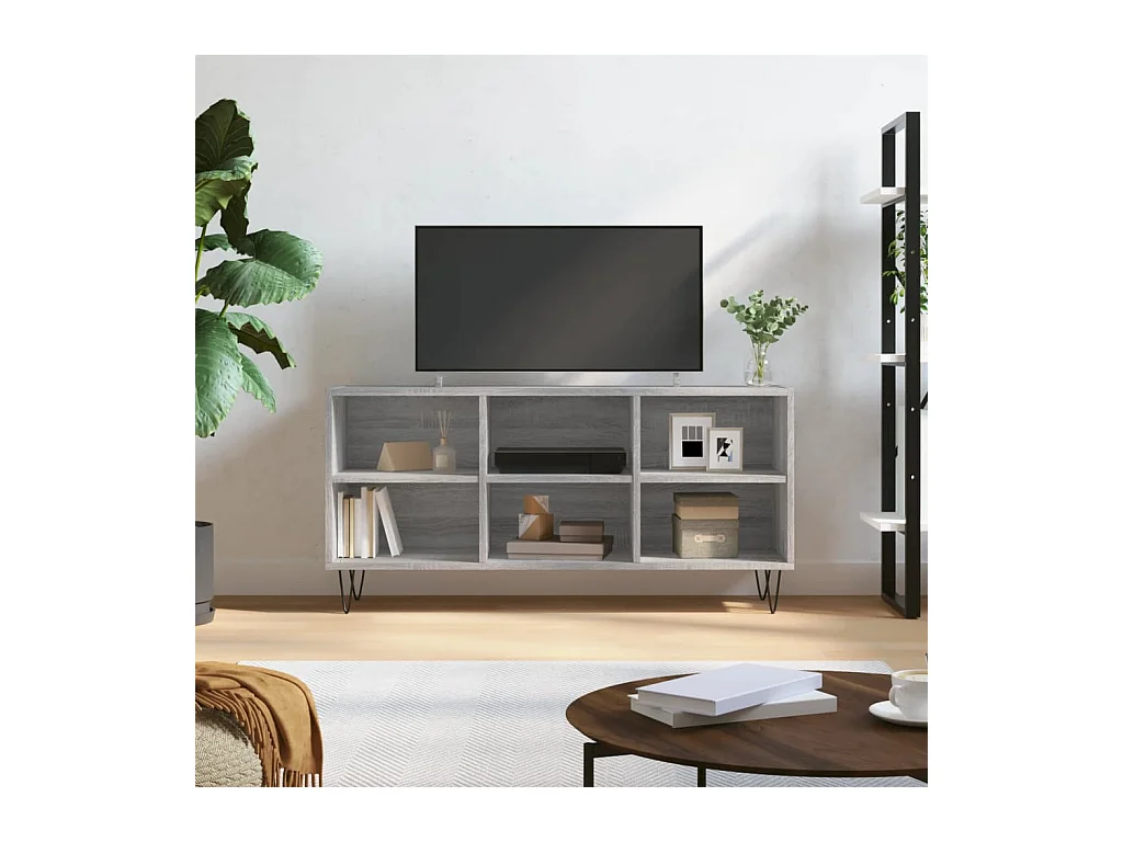 Meuble TV sonoma BEis 103,5x30x50 cm bois d'ingénierie BE88624