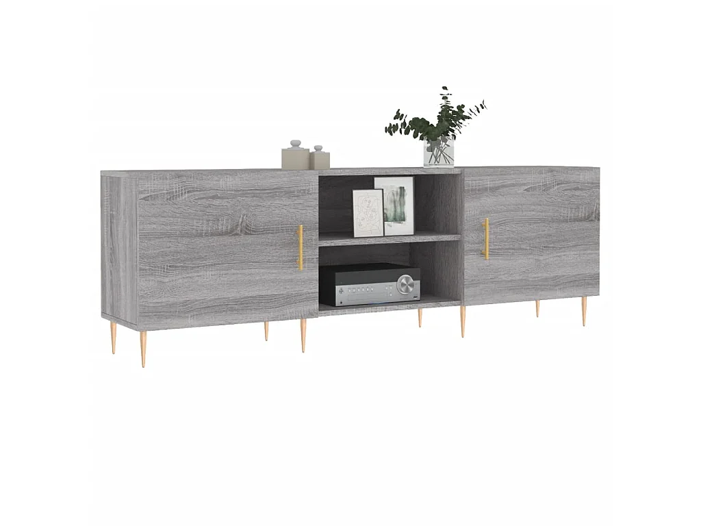 Meuble TV sonoma BEis 150x30x50 cm bois d'ingénierie BE48605